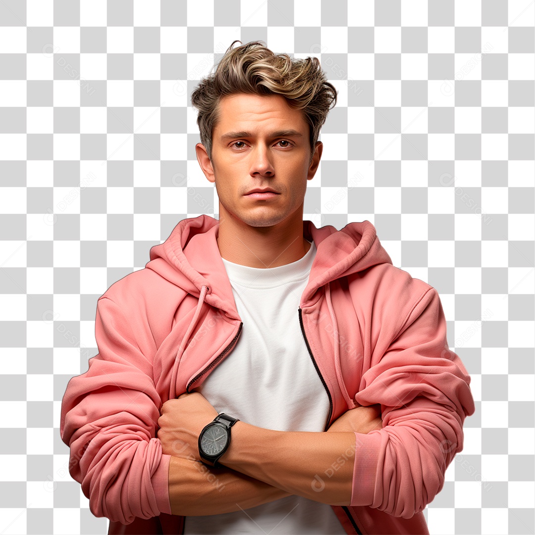 Homem de Braço Cruzados PNG Transparente