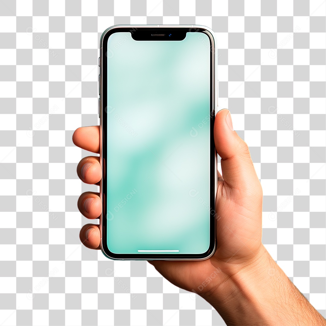 Mão Segurando Celular PNG Transparente