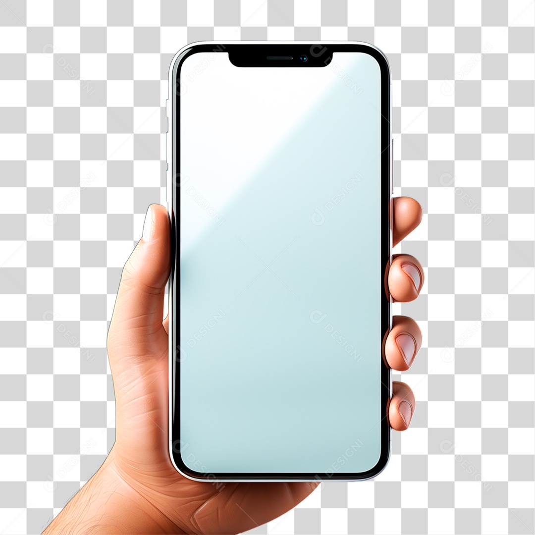 Mão Segurando Celular PNG Transparente