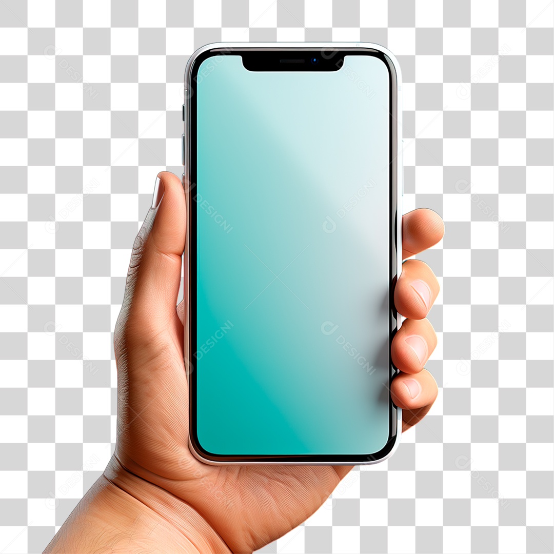 Mão Segurando Celular PNG Transparente