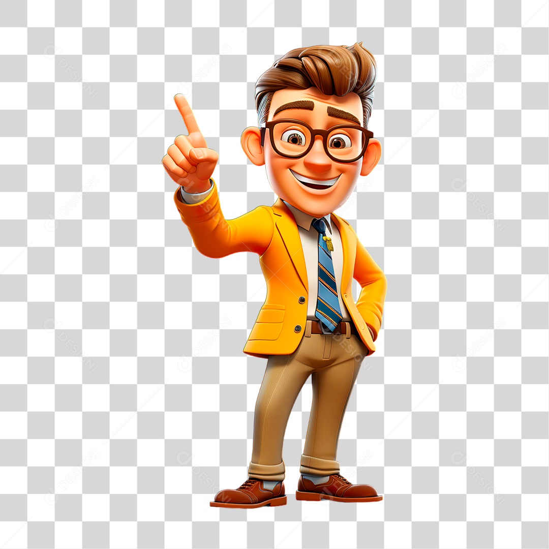 Homem Apontando Dedo PNG Transparente