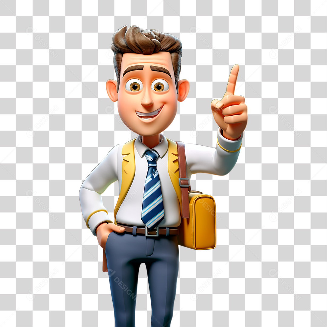 Homem Apontando com Dedo PNG Transparente