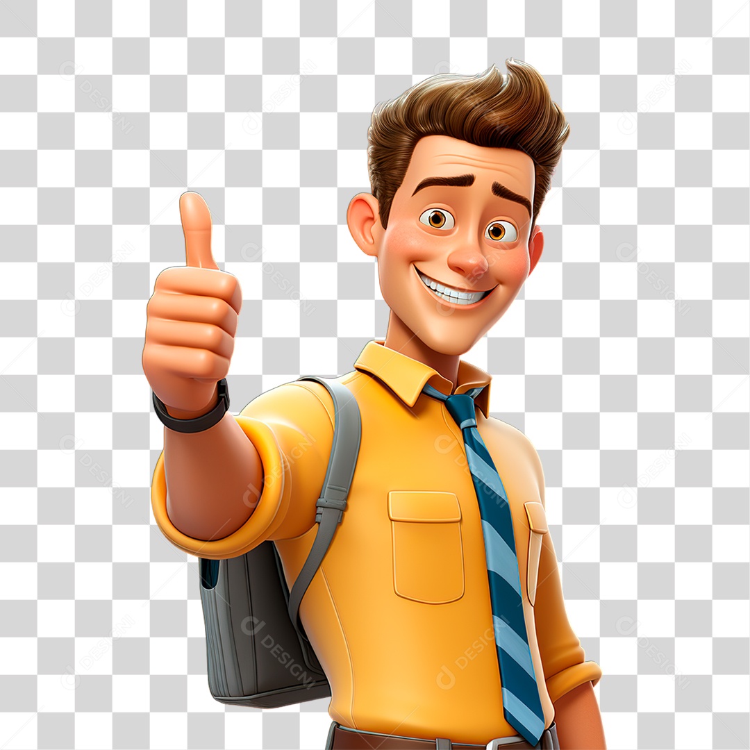 Homem Fazendo Sinal Positivo PNG Transparente