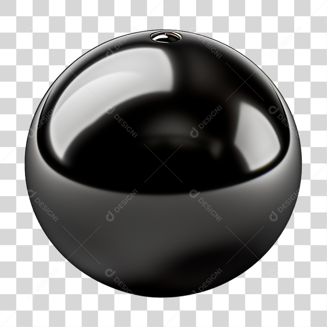 Bola Preta PNG Transparente