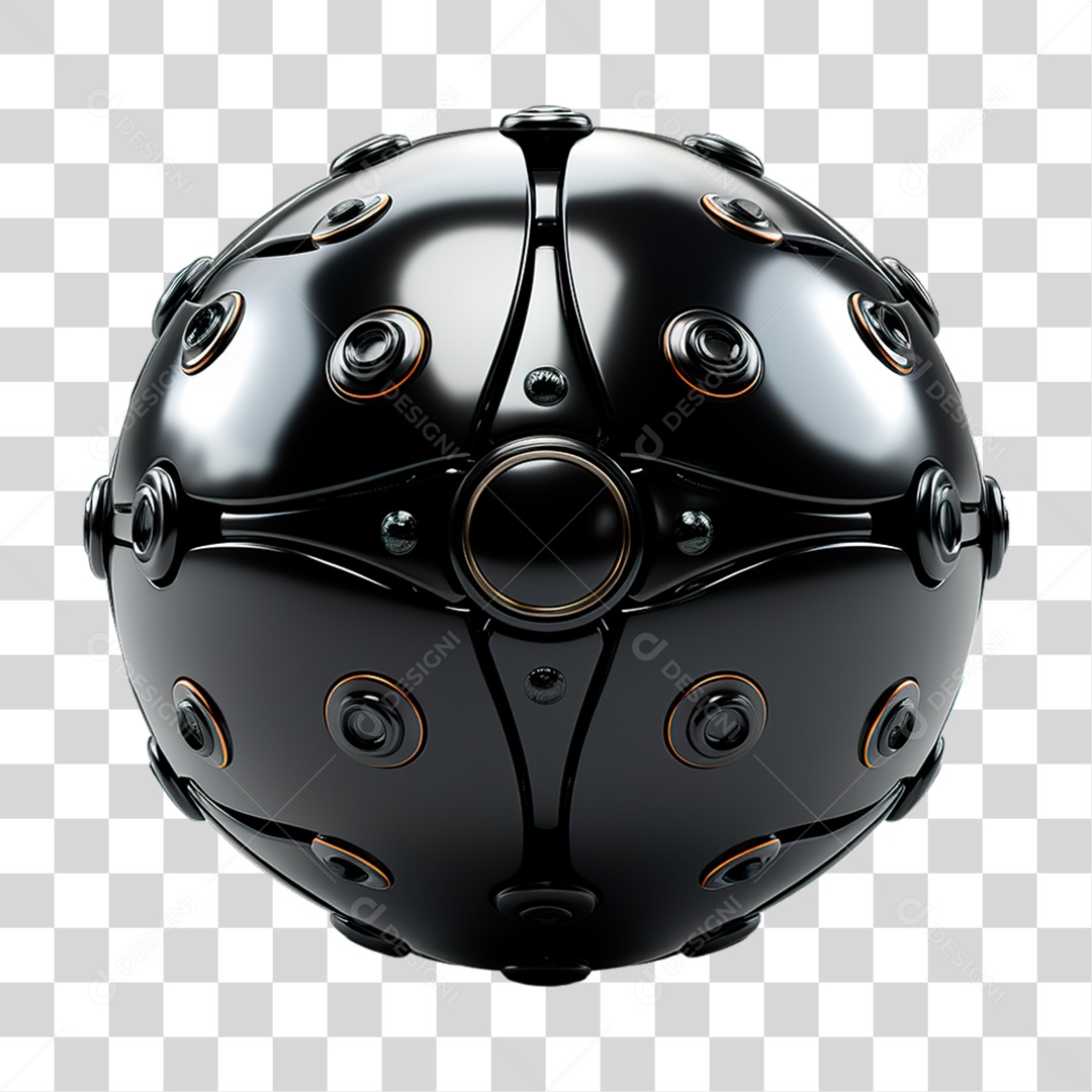 Bola Preta PNG Transparente