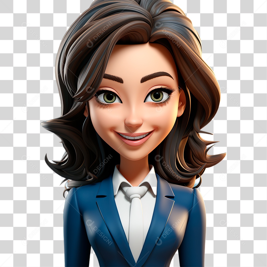 Mulher de Terno PNG Transparente