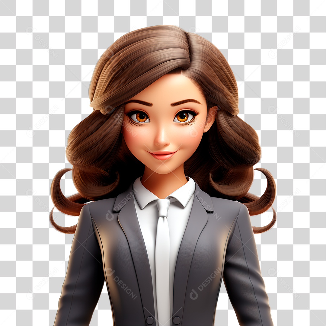 Mulher de Terno PNG Transparente