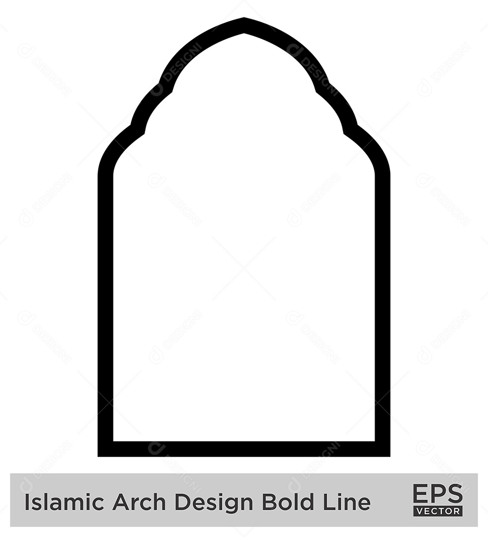 Modelo de Arco Islâmico Vetor EPS