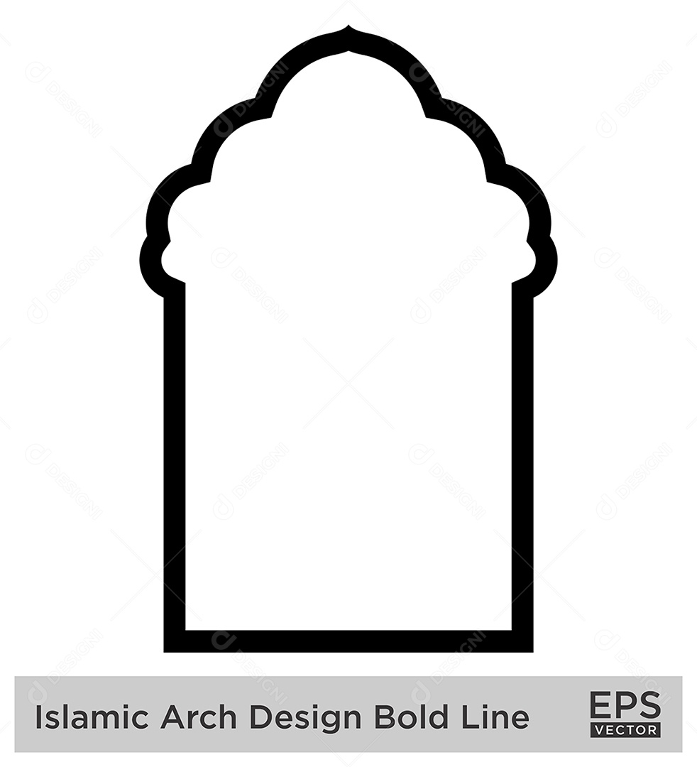 Modelo de Arco Islâmico Vetor EPS