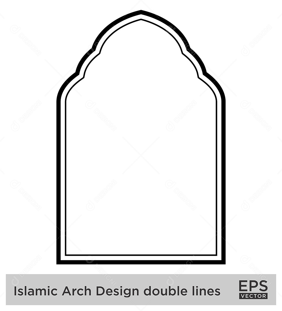 Modelo de Arco Islâmico Vetor EPS