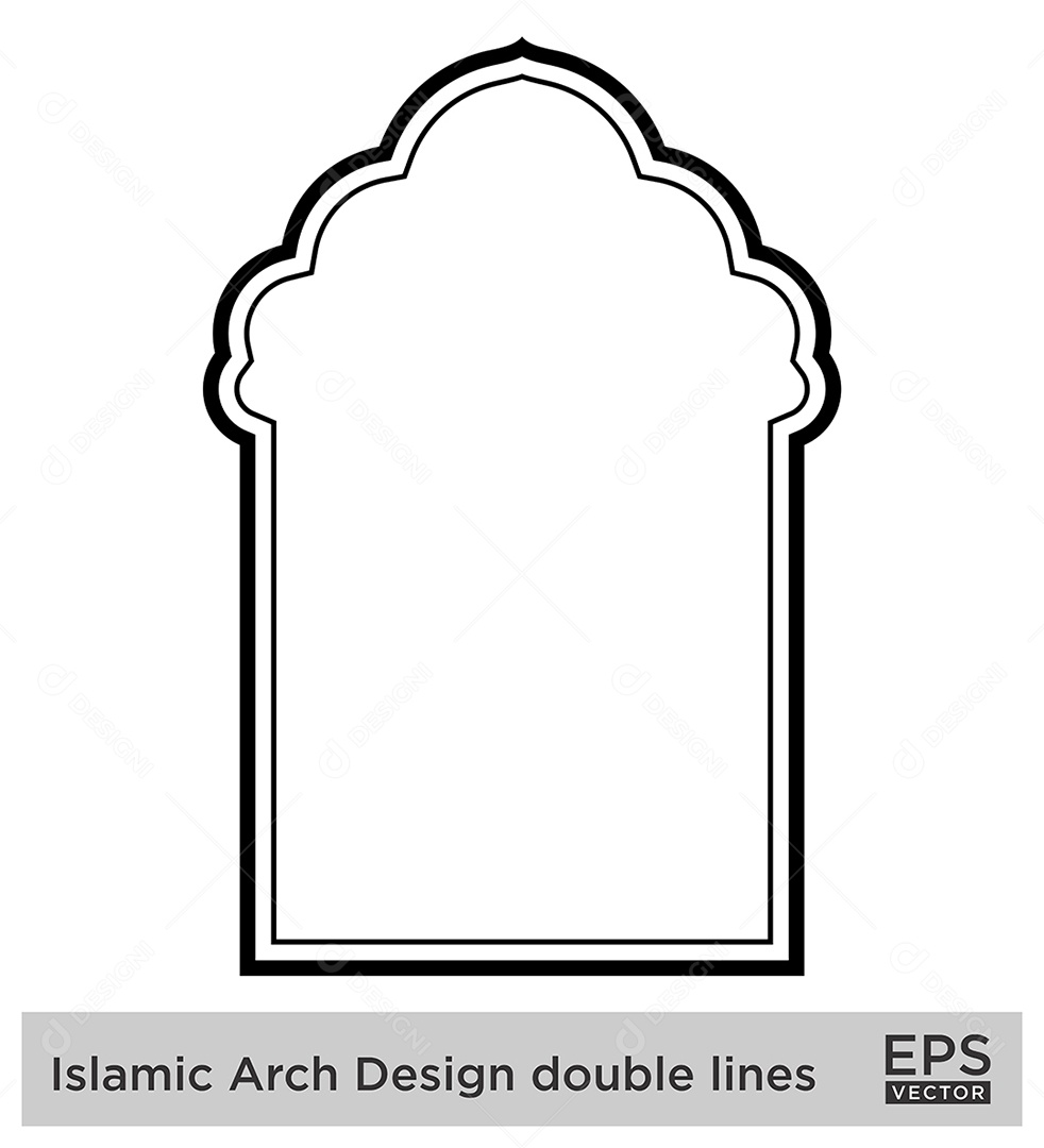 Modelo de Arco Islâmico Vetor EPS