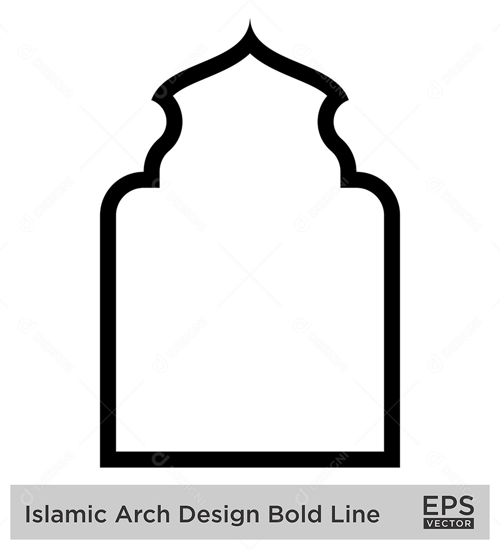Modelo de Arco Islâmico Vetor EPS