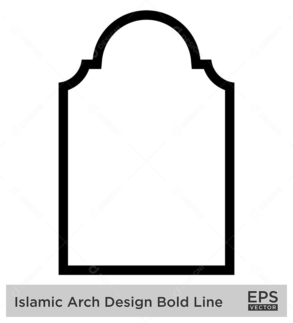 Modelo de Arco Islâmico Vetor EPS