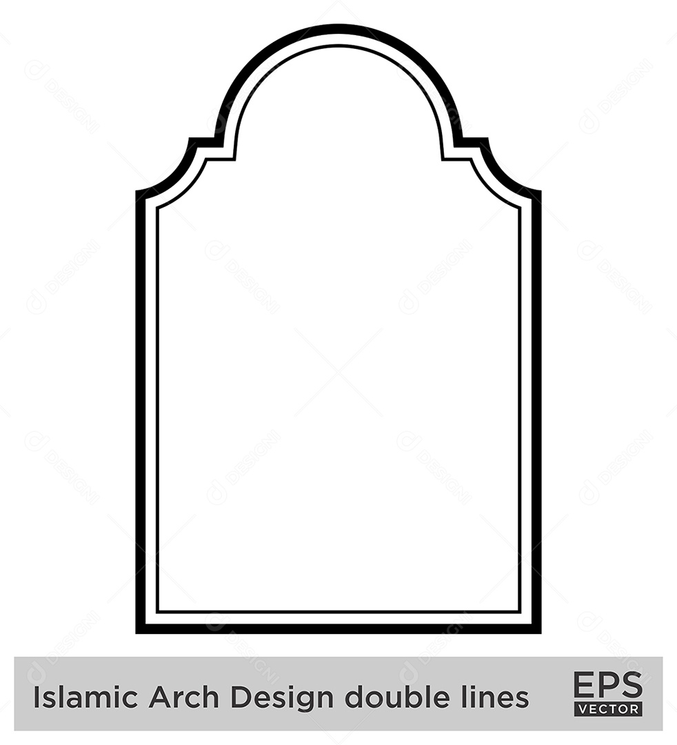 Modelo de Arco Islâmico Vetor EPS