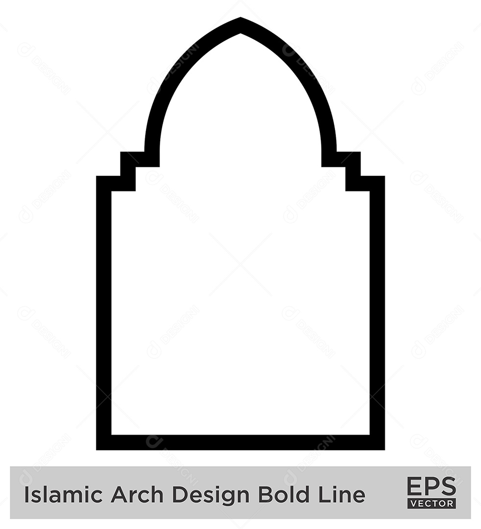 Modelo de Arco Islâmico Vetor EPS