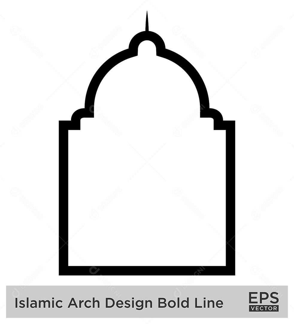 Modelo de Arco Islâmico Vetor EPS