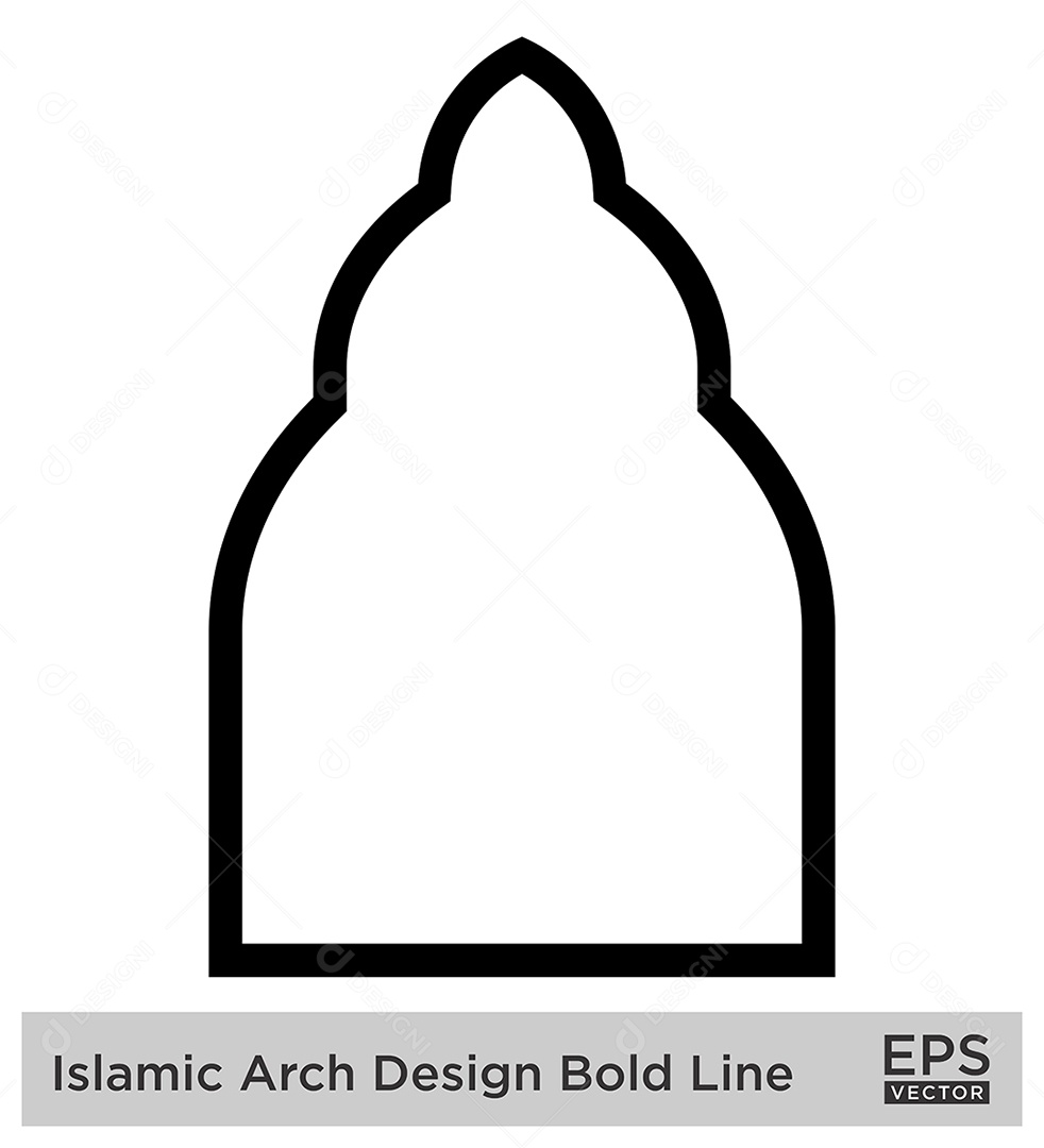 Modelo de Arco Islâmico Vetor EPS