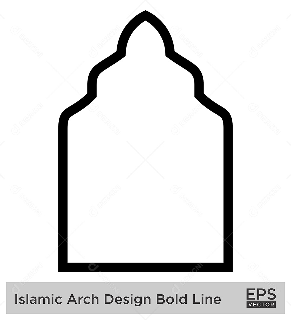 Modelo de Arco Islâmico Vetor EPS