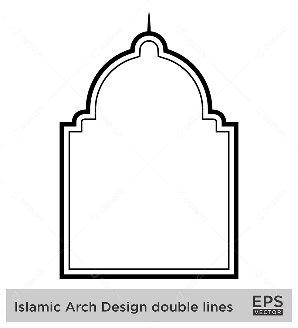 Modelo de Arco Islâmico Vetor EPS