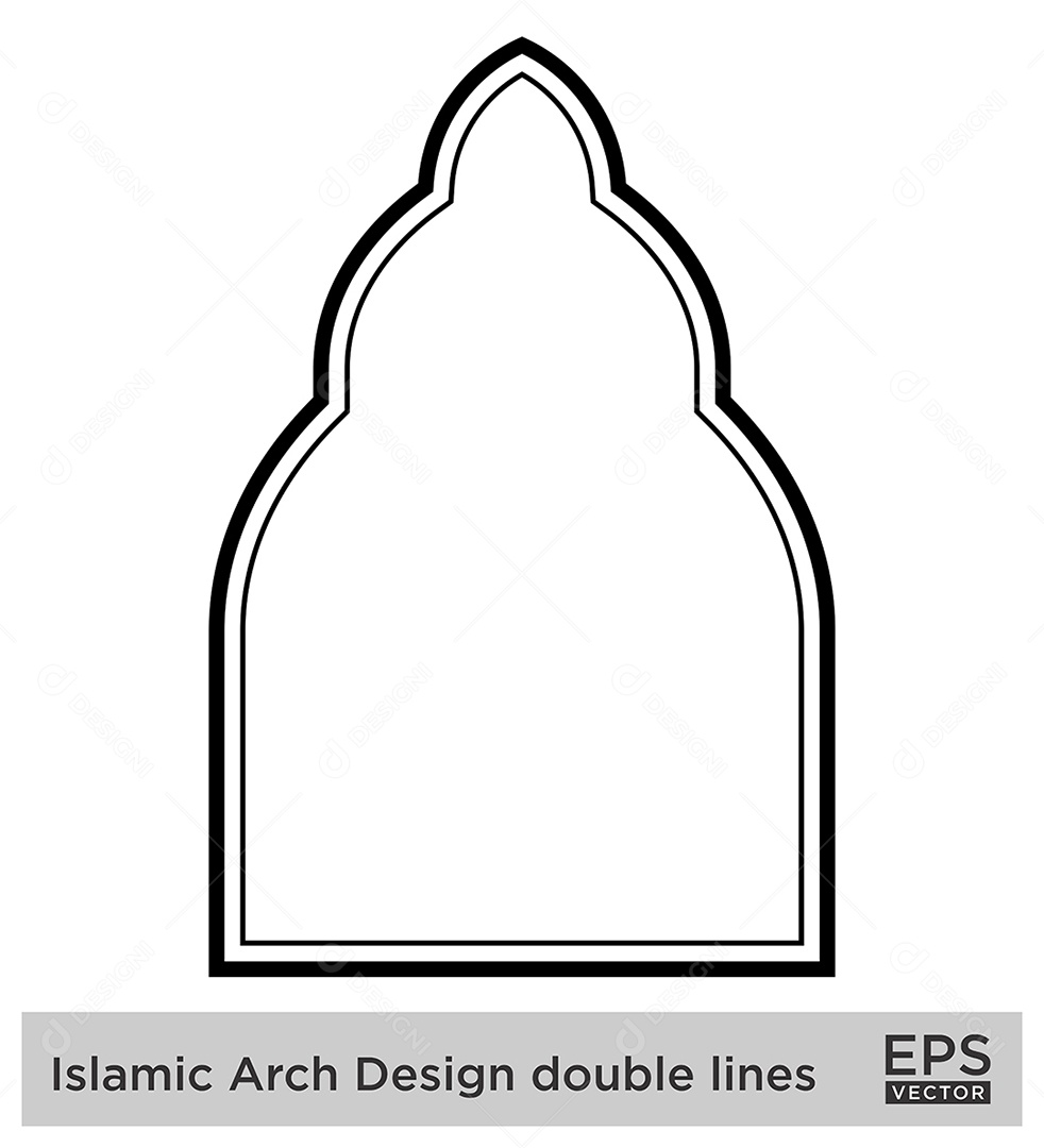 Modelo de Arco Islâmico Vetor EPS