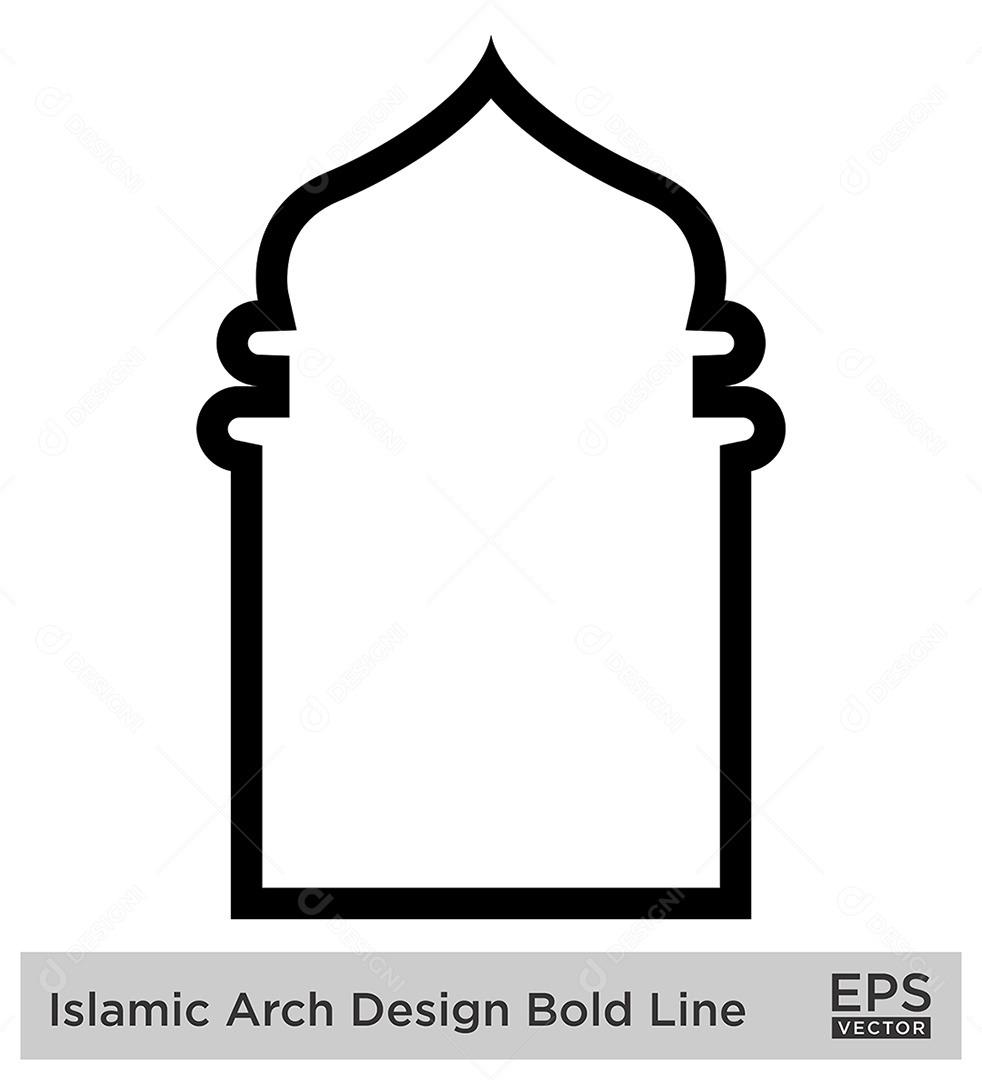 Modelo de Arco Islâmico Vetor EPS