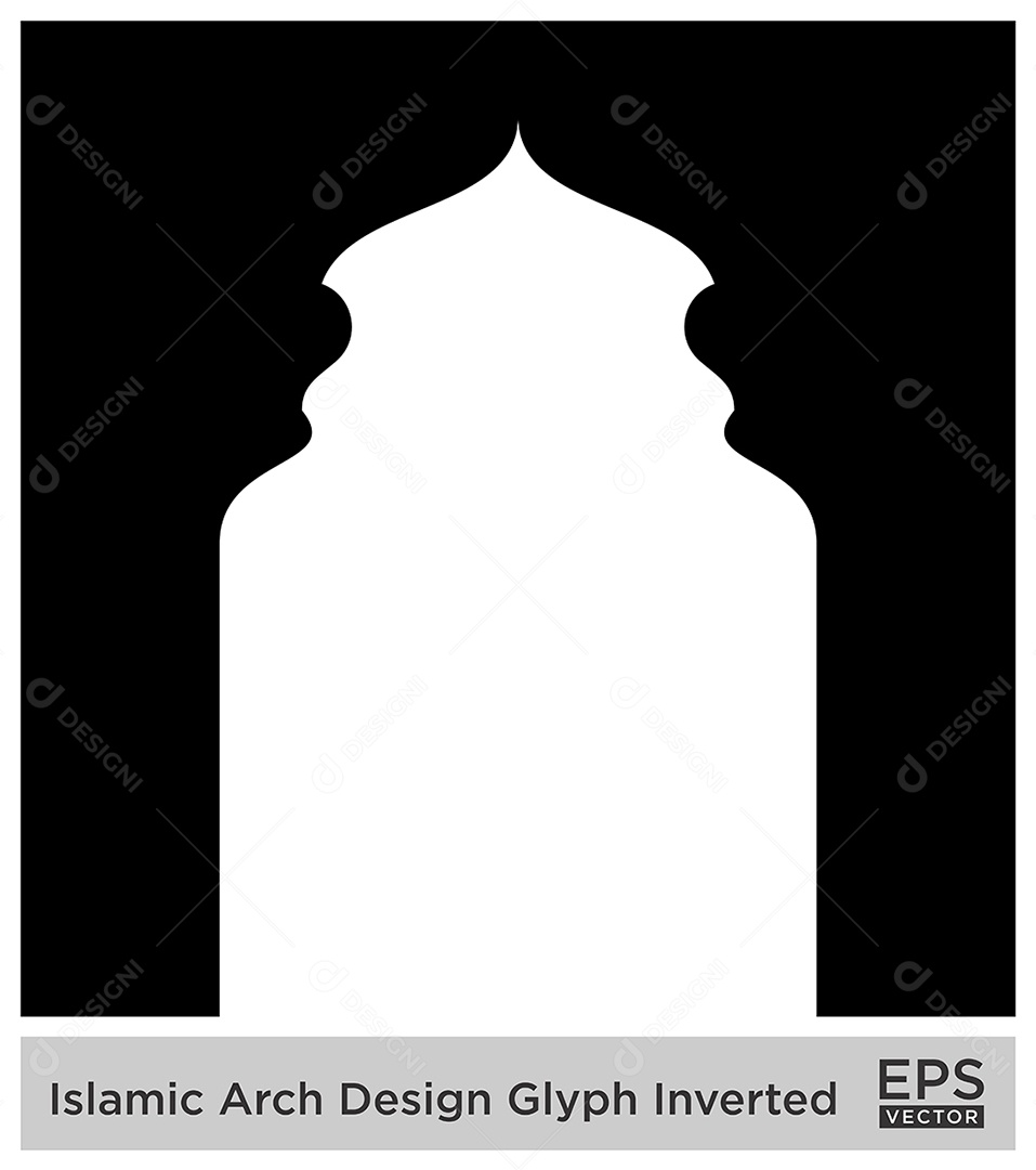 Modelo de Arco Islâmico Vetor EPS