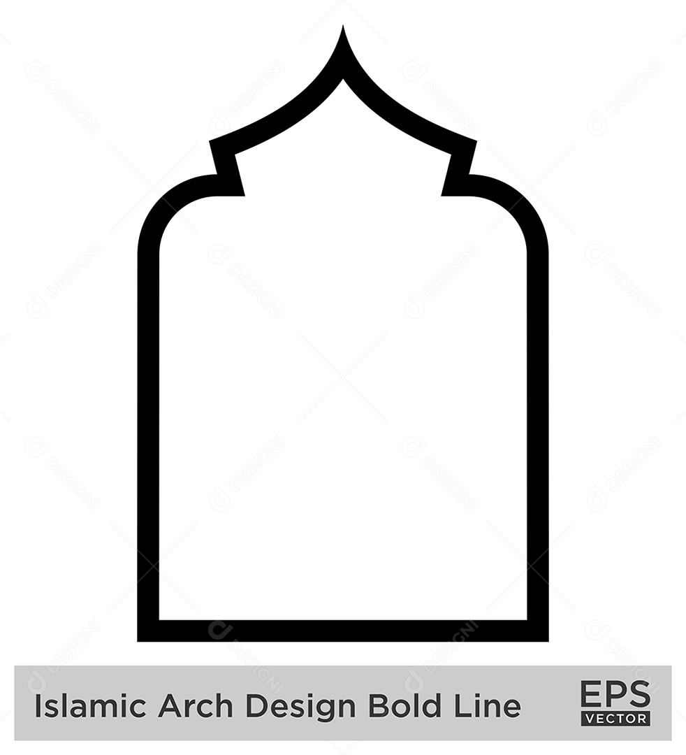 Modelo de Arco Islâmico Vetor EPS