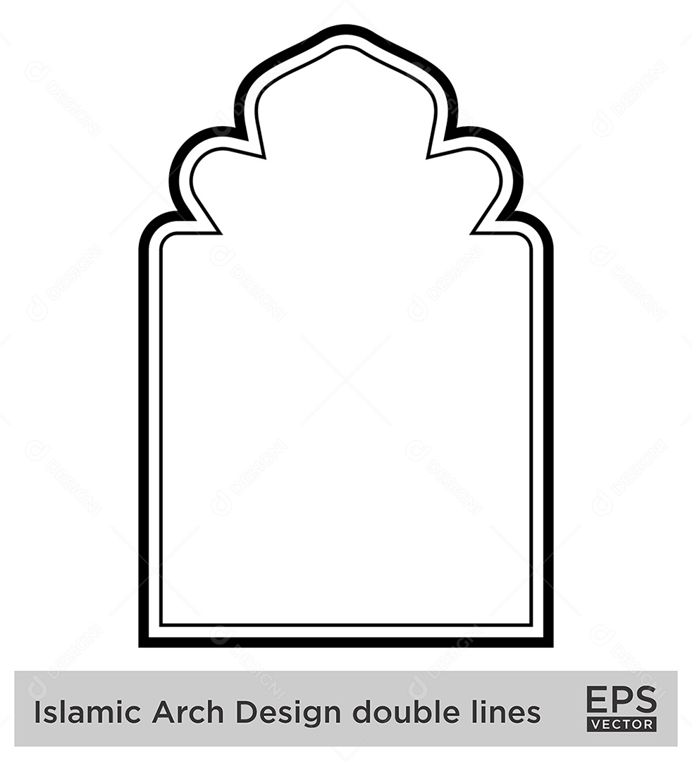 Modelo de Arco Islâmico Vetor EPS