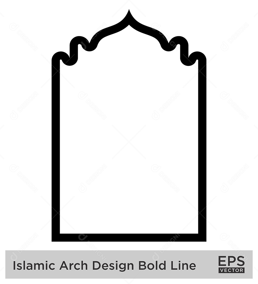 Modelo de Arco Islâmico Vetor EPS