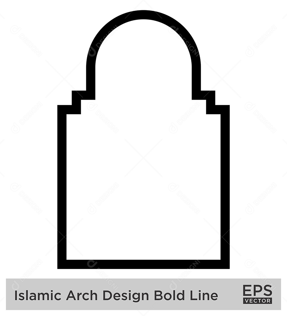 Modelo de Arco Islâmico Vetor EPS