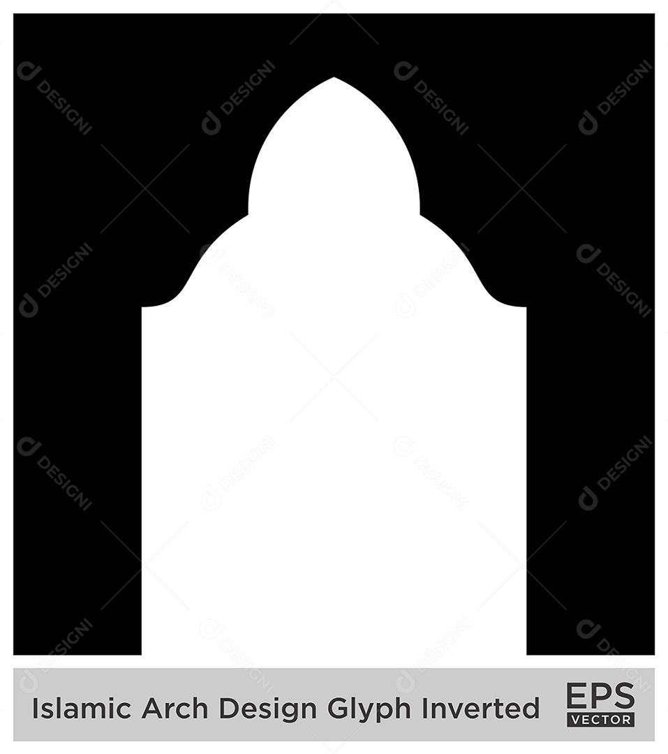 Modelo de Arco Islâmico Vetor EPS