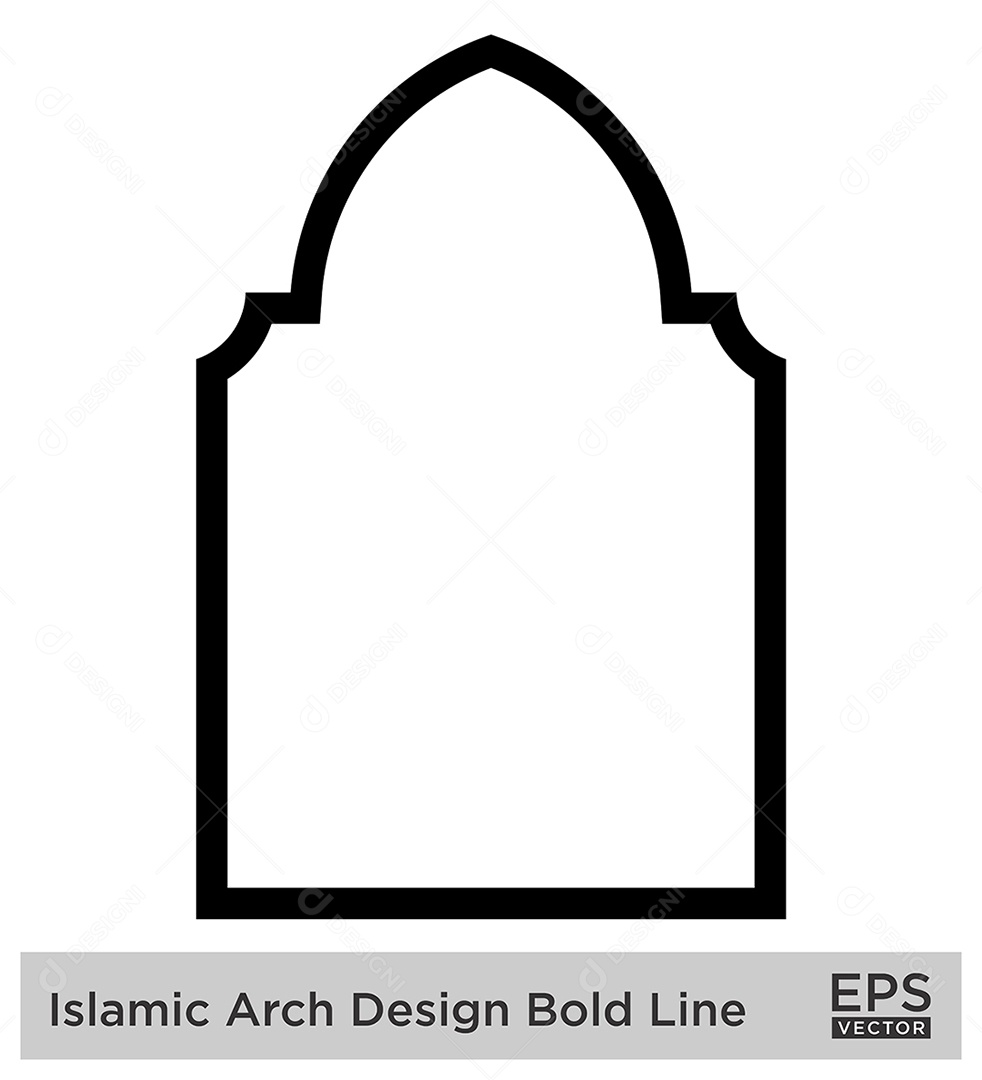 Modelo de Arco Islâmico Vetor EPS