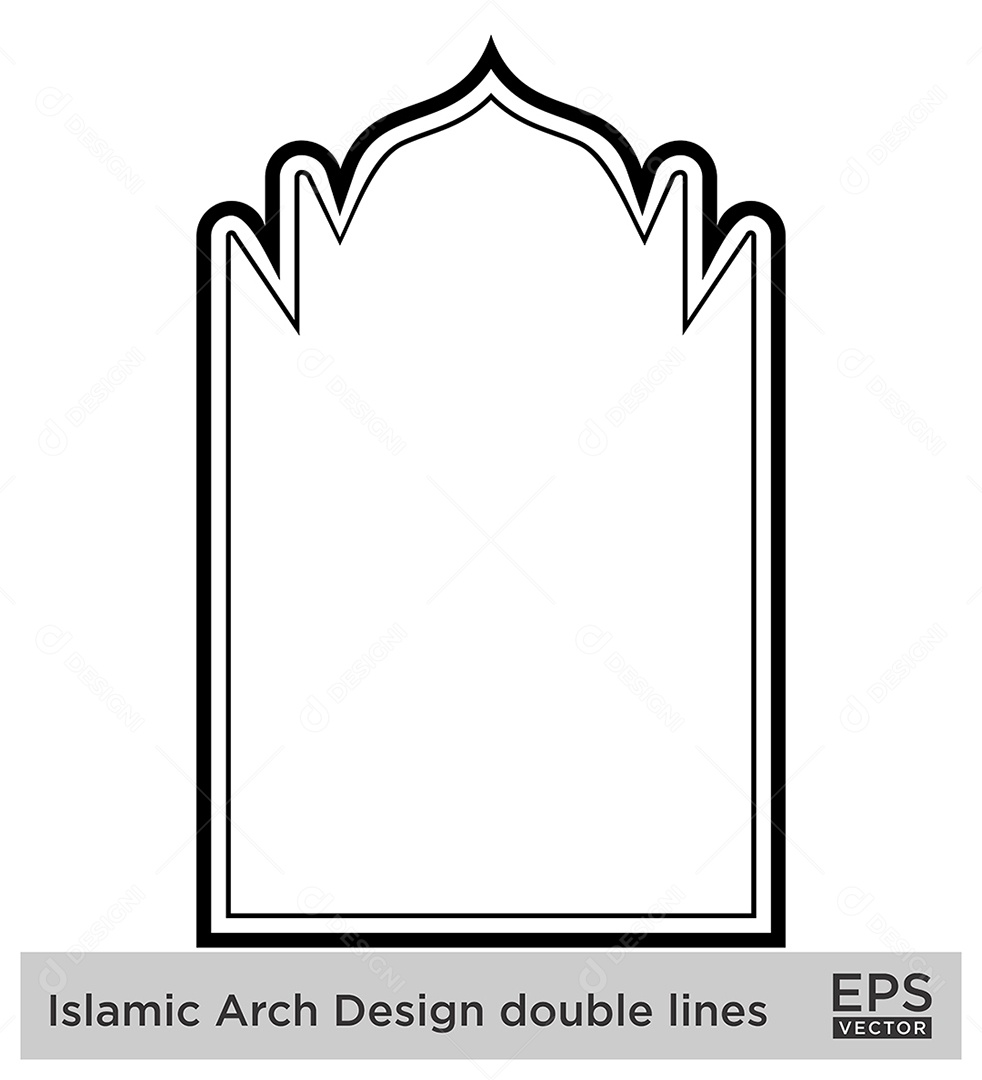 Modelo de Arco Islâmico Vetor EPS