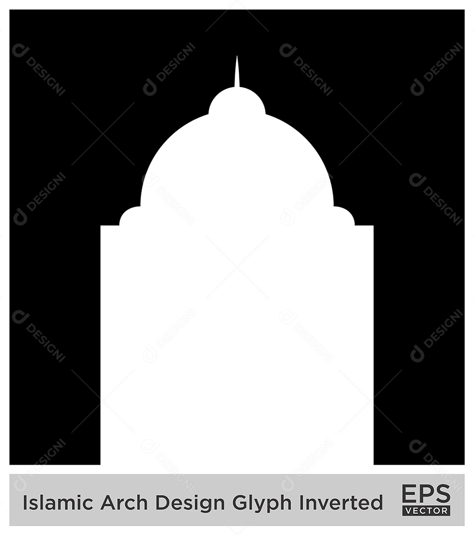 Modelo de Arco Islâmico Vetor EPS