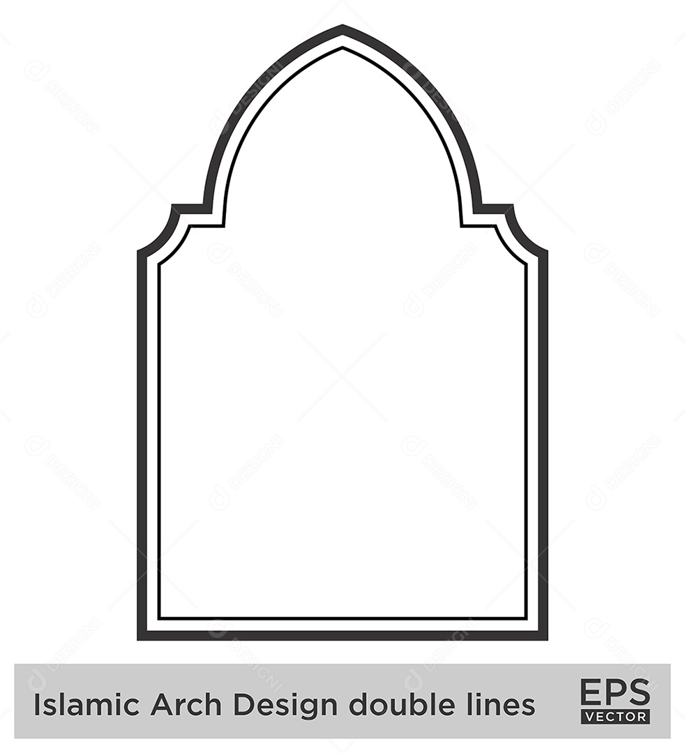 Modelo de Arco Islâmico Vetor EPS