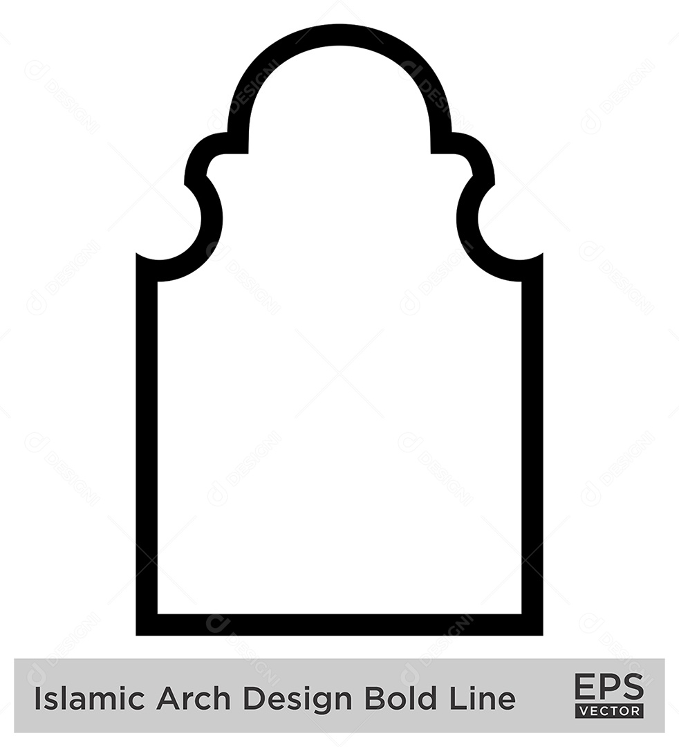 Modelo de Arco Islâmico Vetor EPS