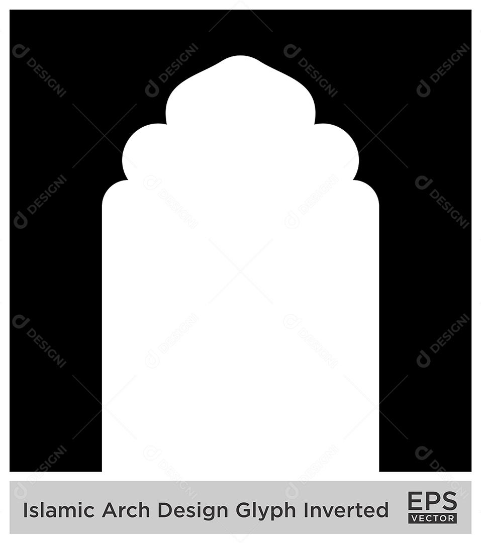 Modelo de Arco Islâmico Vetor EPS