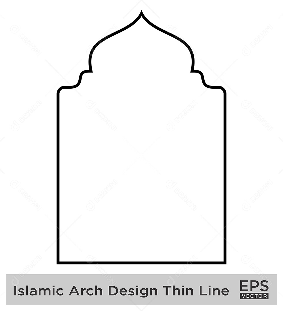 Modelo de Arco Islâmico Vetor EPS