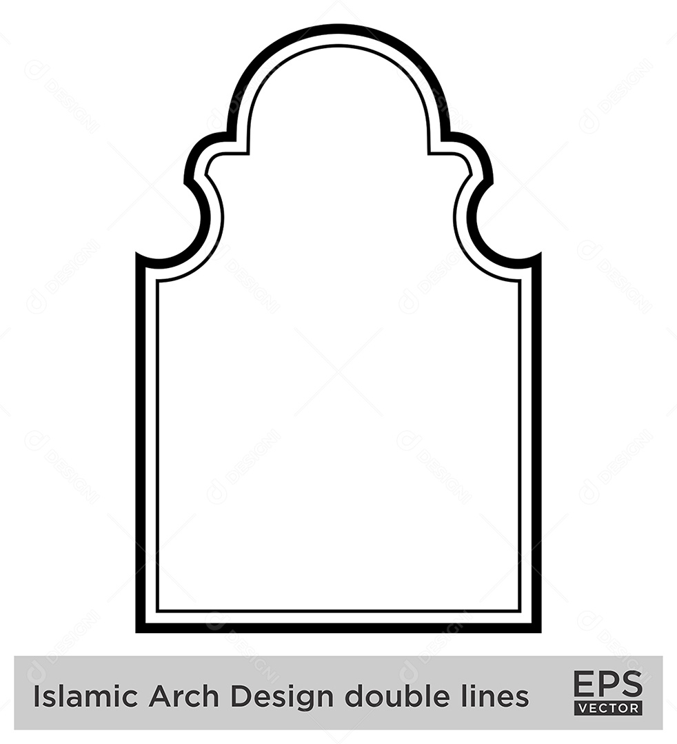 Modelo de Arco Islâmico Vetor EPS