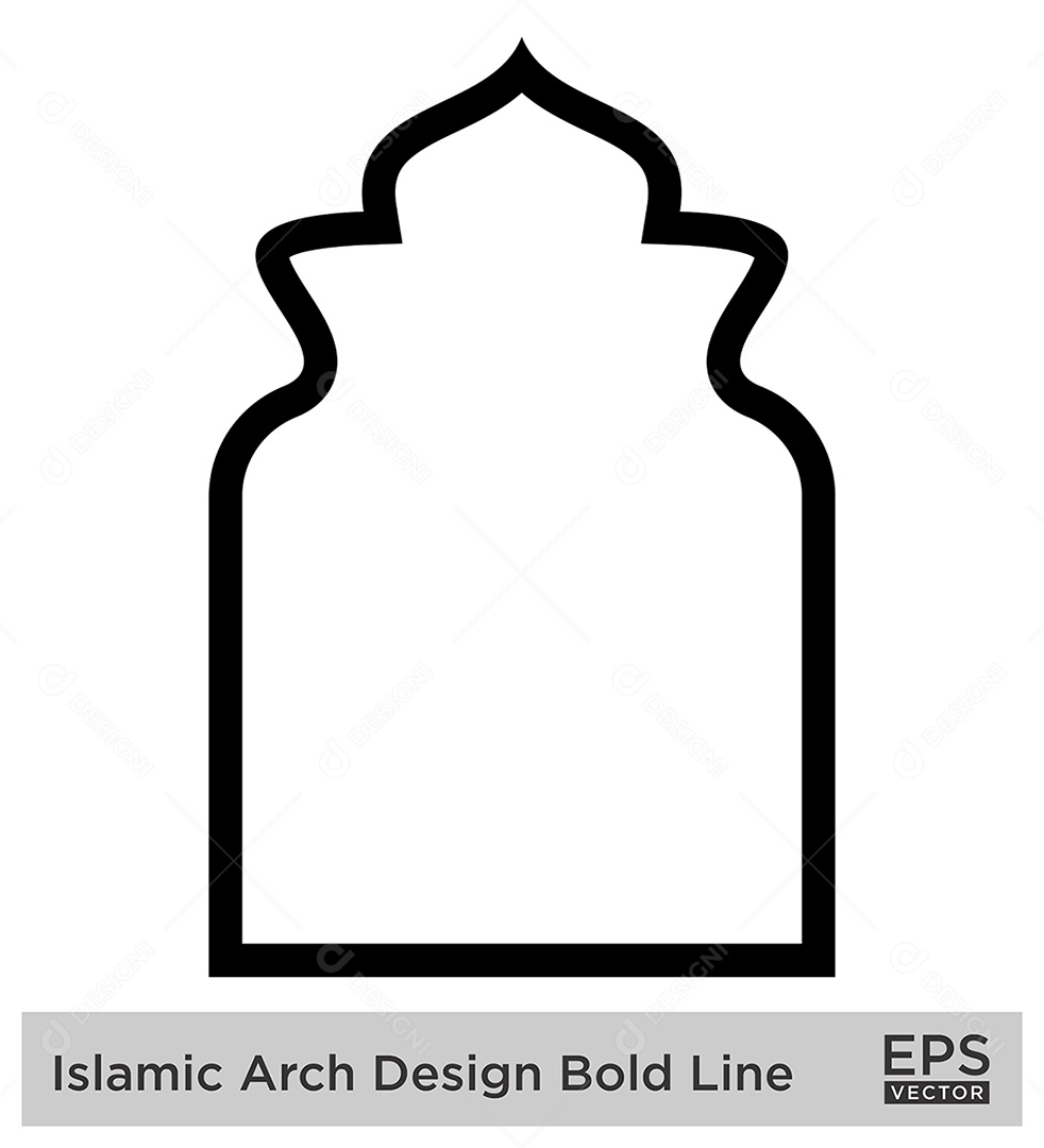 Modelo de Arco Islâmico Vetor EPS