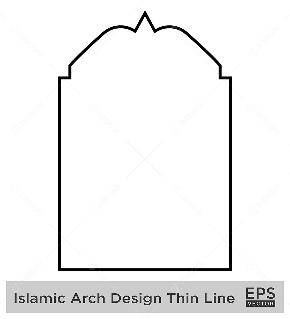 Modelo de Arco Islâmico Vetor EPS