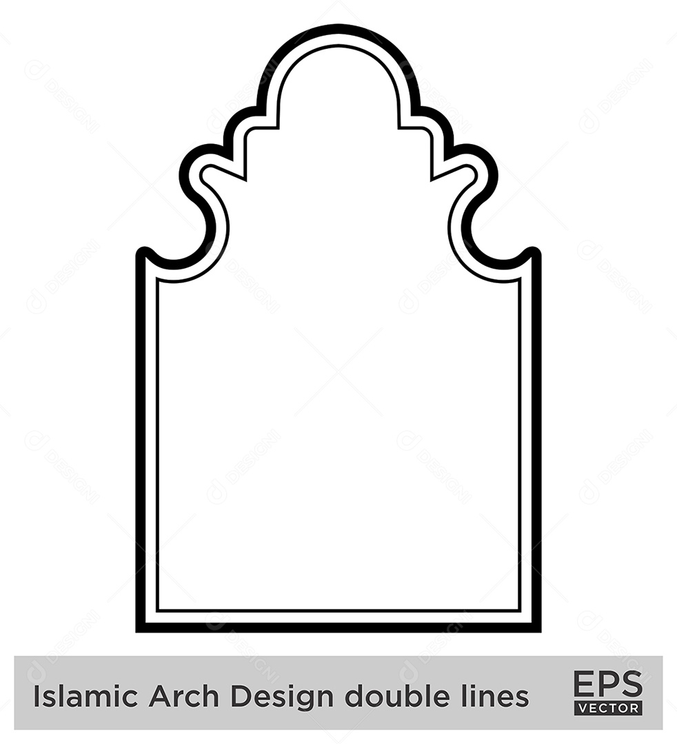 Modelo de Arco Islâmico Vetor EPS