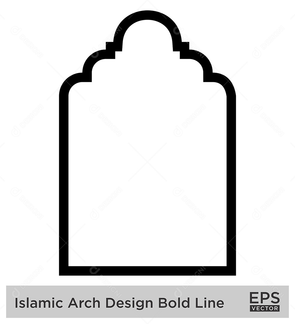 Modelo de Arco Islâmico Vetor EPS