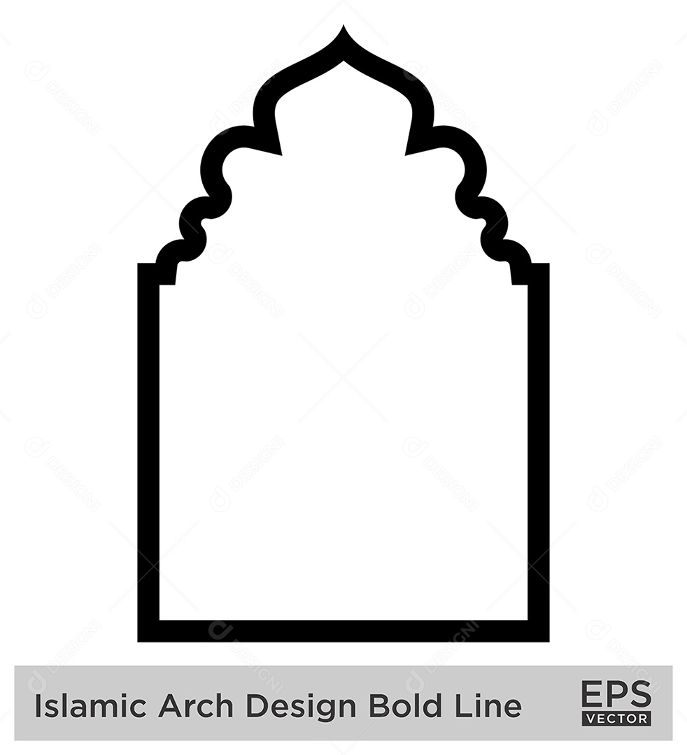 Modelo de Arco Islâmico Vetor EPS