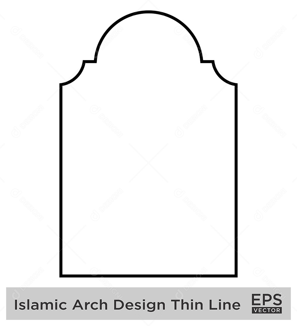 Modelo de Arco Islâmico Vetor EPS