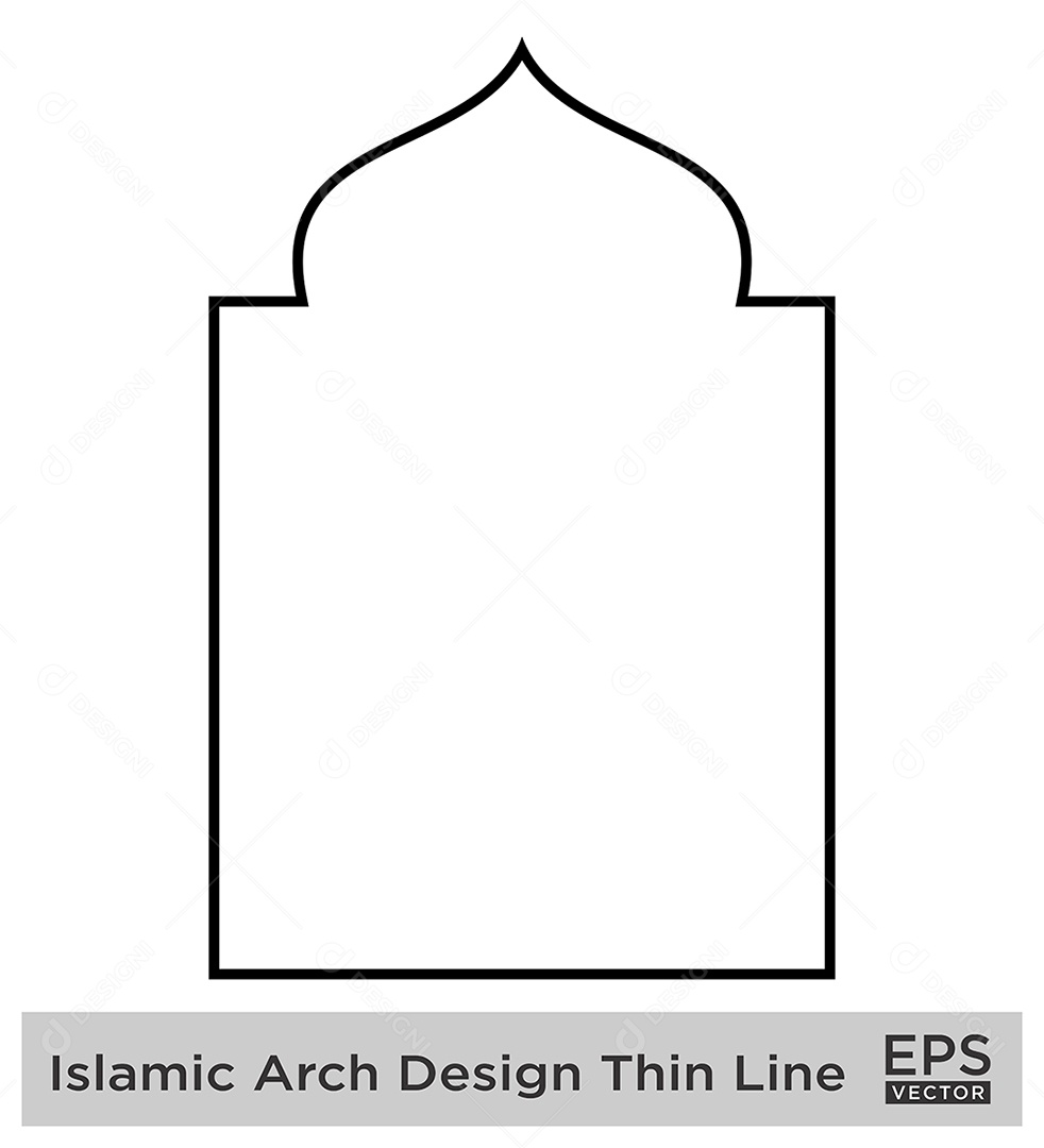 Modelo de Arco Islâmico Vetor EPS