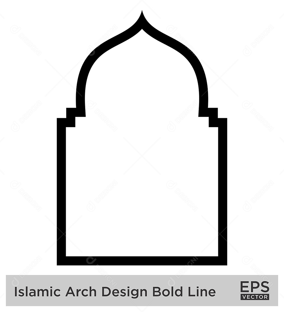 Modelo de Arco Islâmico Vetor EPS