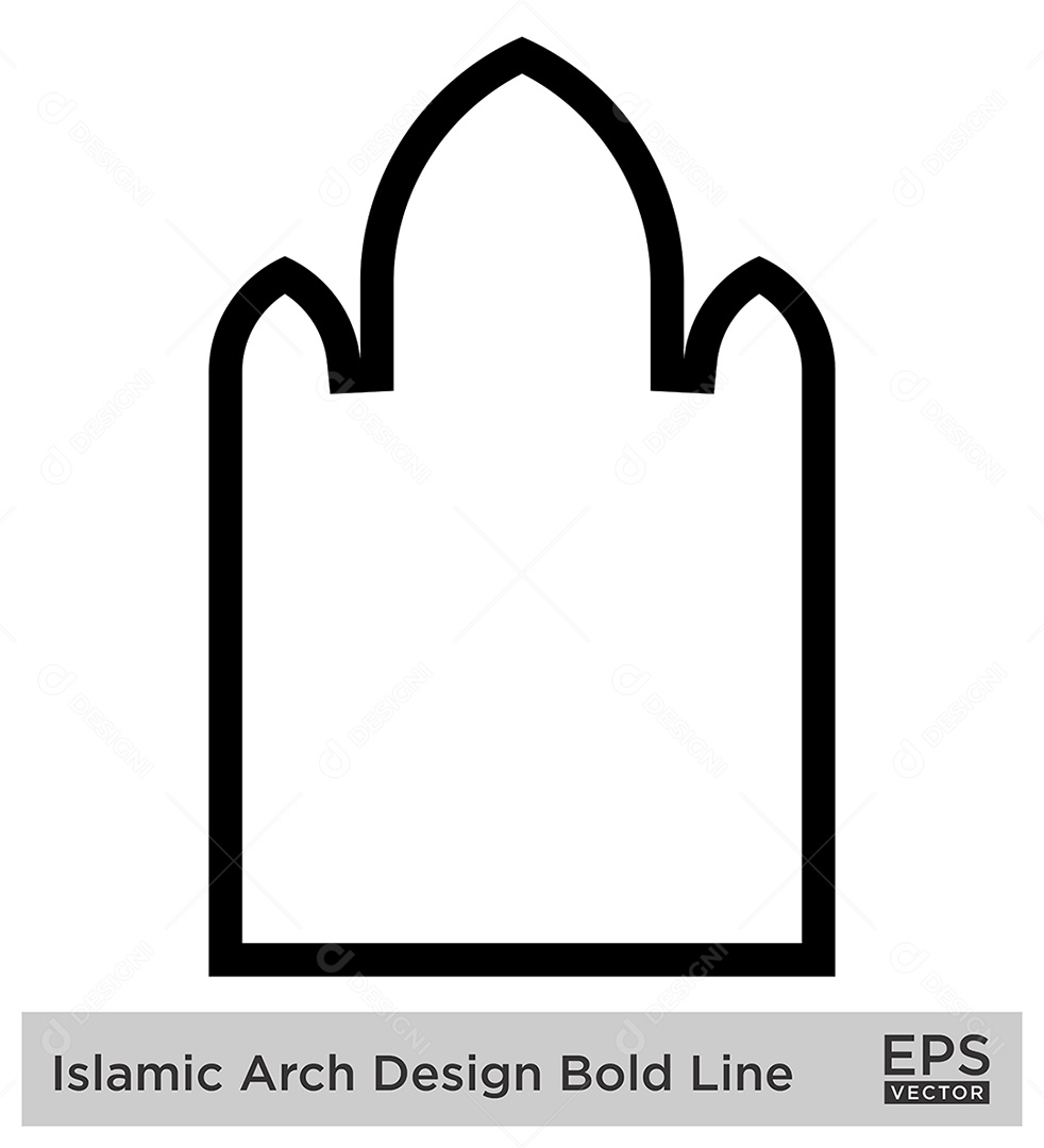 Modelo de Arco Islâmico Vetor EPS