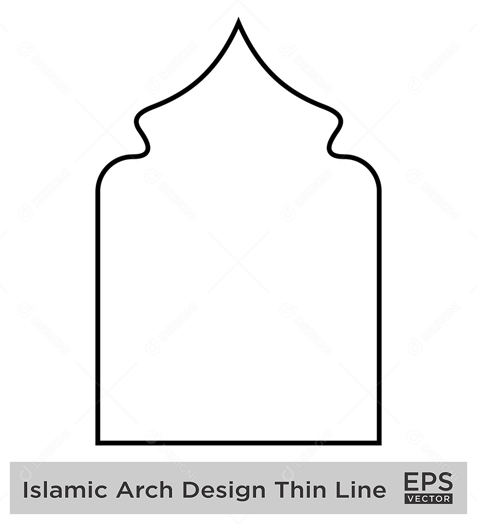 Modelo de Arco Islâmico Vetor EPS