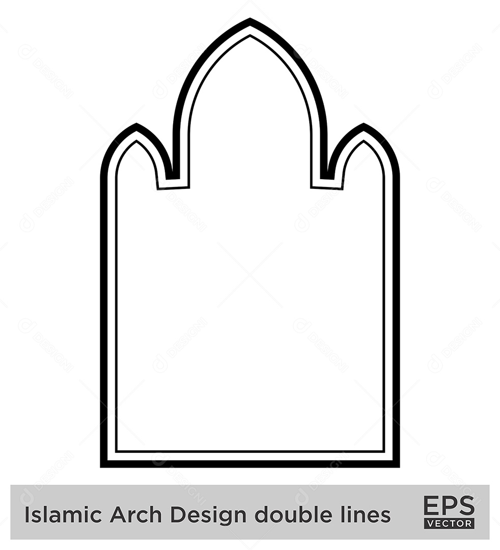 Modelo de Arco Islâmico Vetor EPS